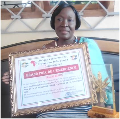 Man / Primée meilleure femme d'affaires de Côte d'Ivoire : Mme Glao dédie son prix aux femmes du Tonkpi