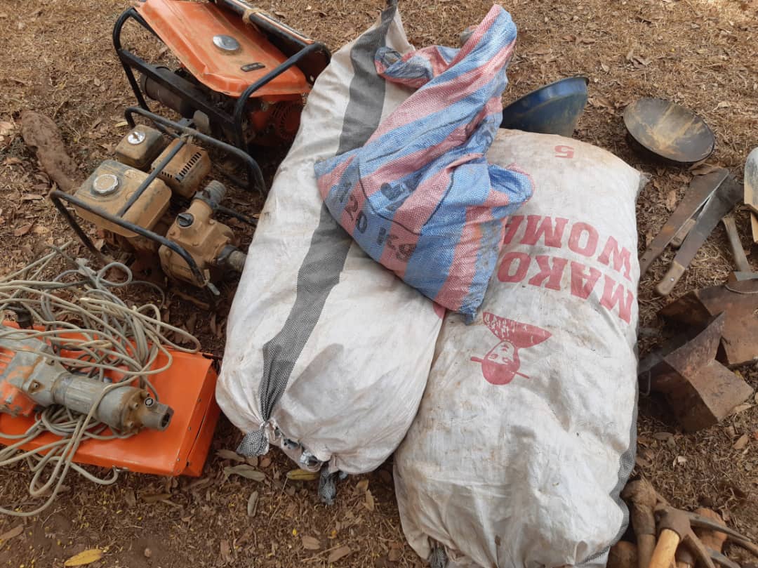 Booré/Dimbokro : Un camp d'orpailleurs clandestins détruit ; du matériel saisi
